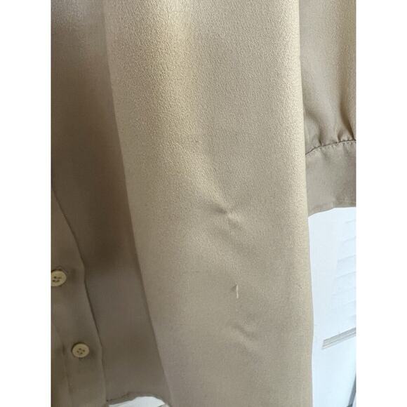 Authentic Mulberry Ivory Cream Blouse Button Down Bow Tie Size 2 - Picture 10 of 10